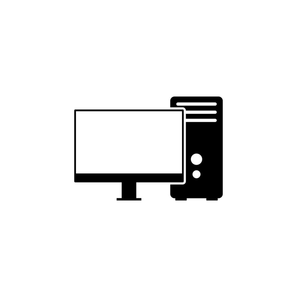 en dator vektor ikon illustration