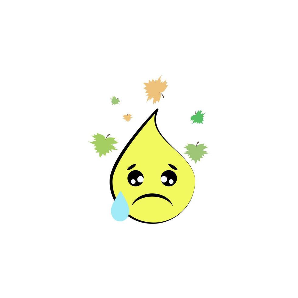 emoji orolig vektor ikon illustration