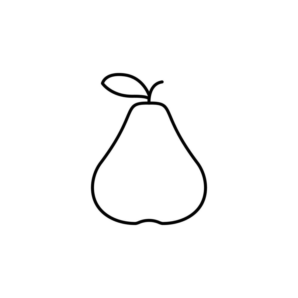 päron översikt vektor ikon illustration