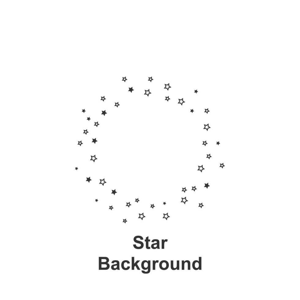 Star runden Hintergrund, Hand zeichnen im runden Vektor Symbol Illustration