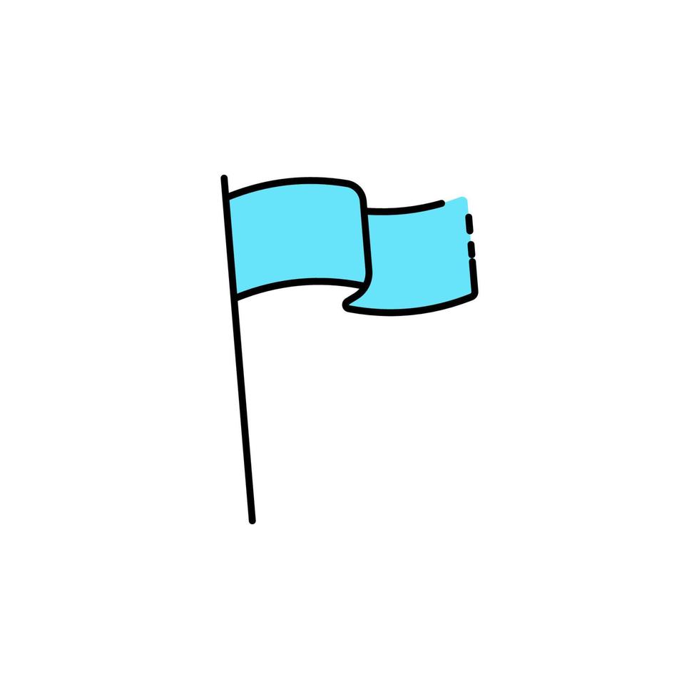 Flagge, Start, Sport Vektor Symbol Illustration