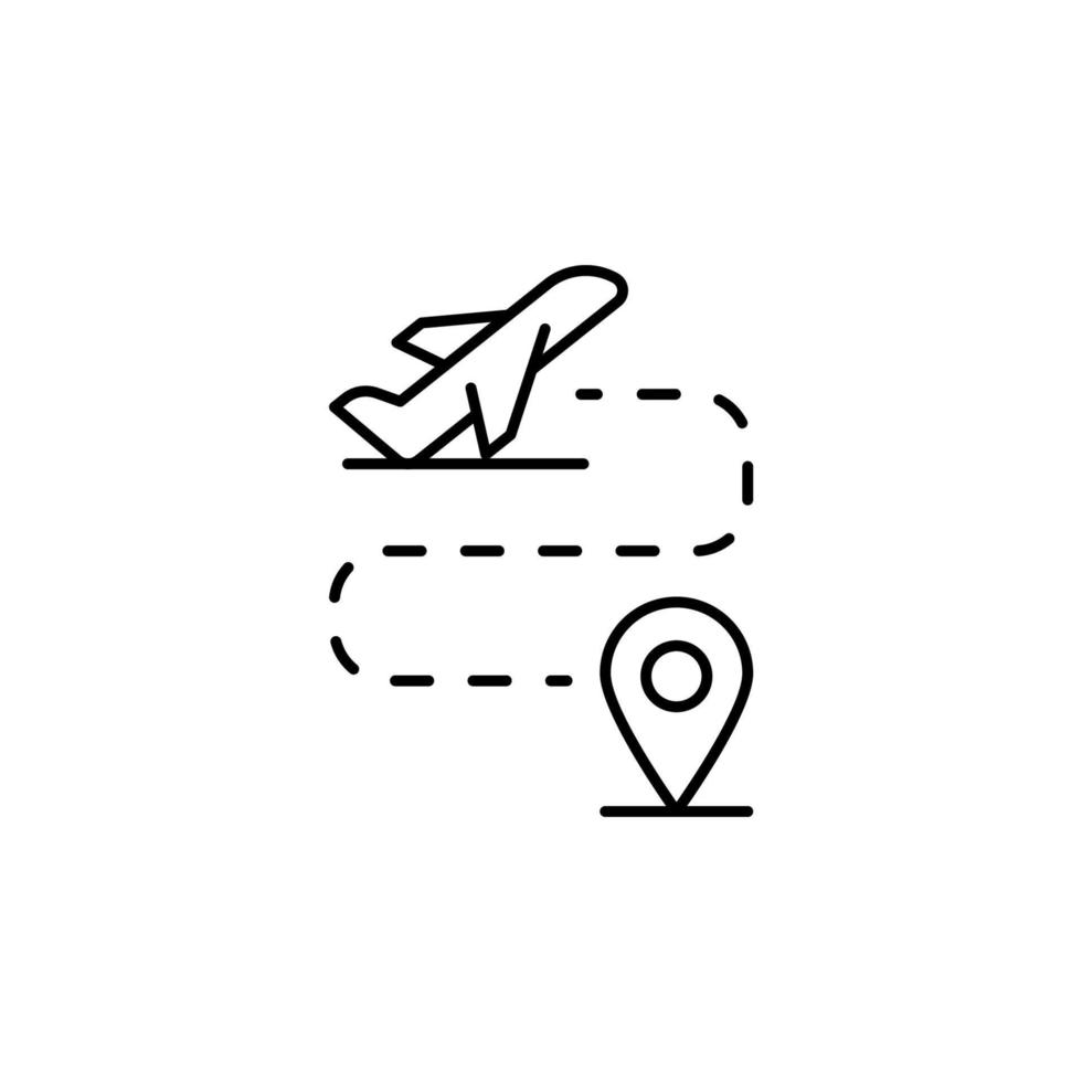 Flug, Standort, Flugzeug Vektor Symbol Illustration