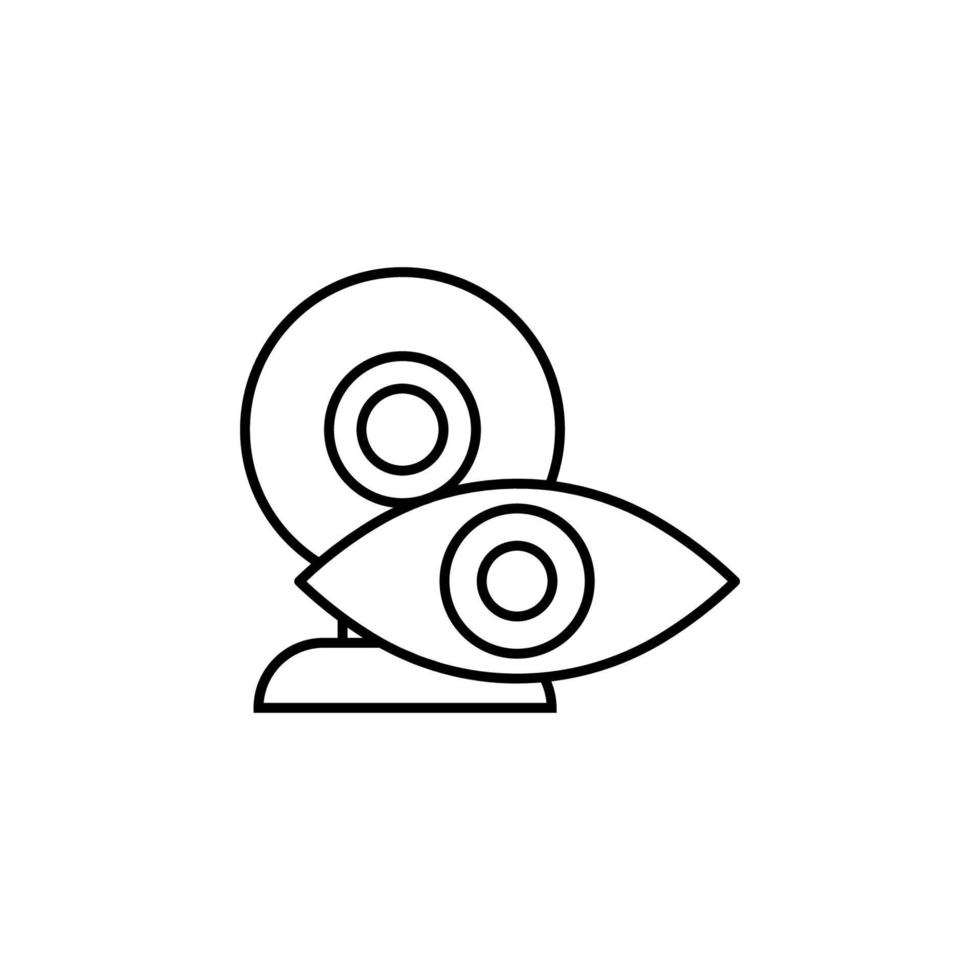 Auge auf Netz Kamera Vektor Symbol Illustration
