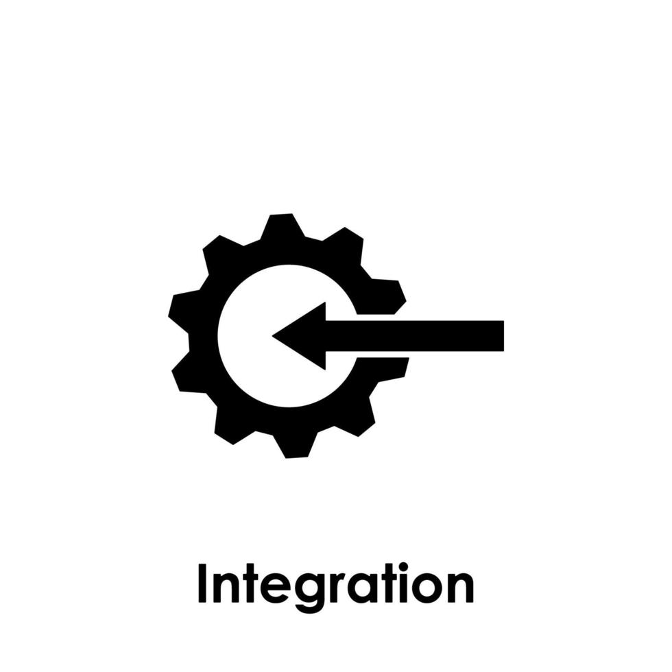 Gang, Pfeil, Integration Vektor Symbol Illustration