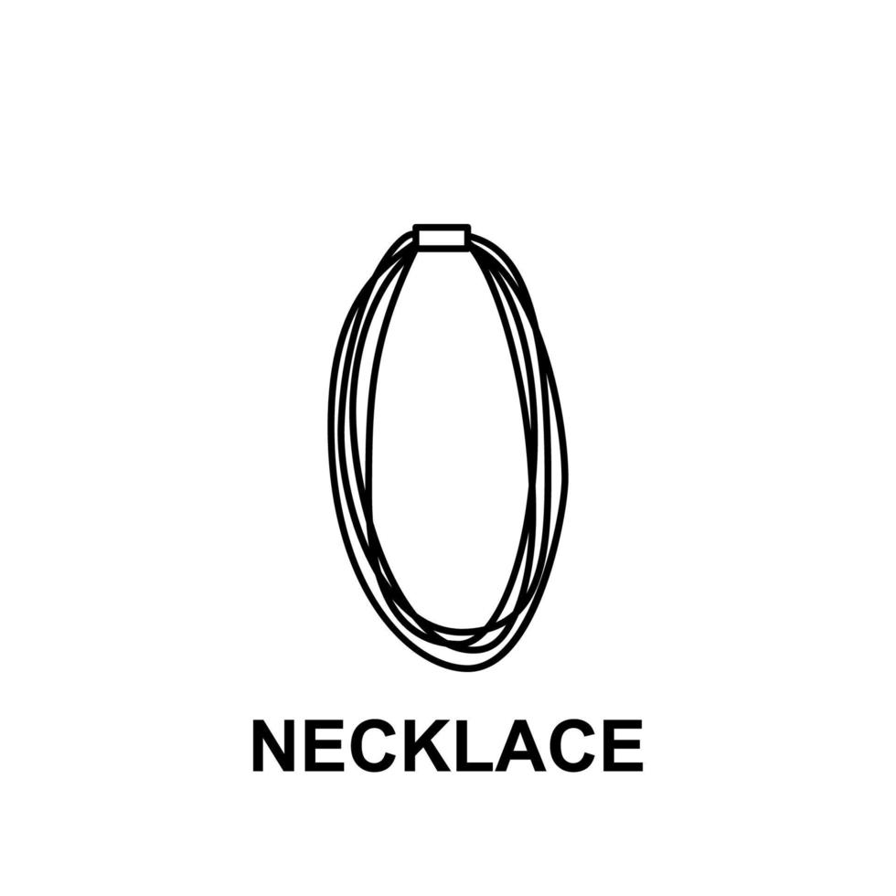 Halskette Vektor Symbol Illustration