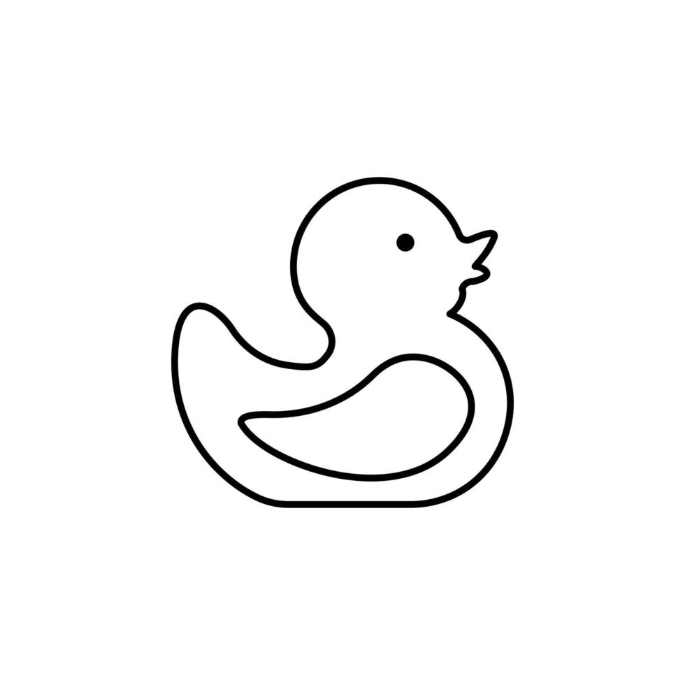 Gummi Ente, Spielzeug Vektor Symbol Illustration