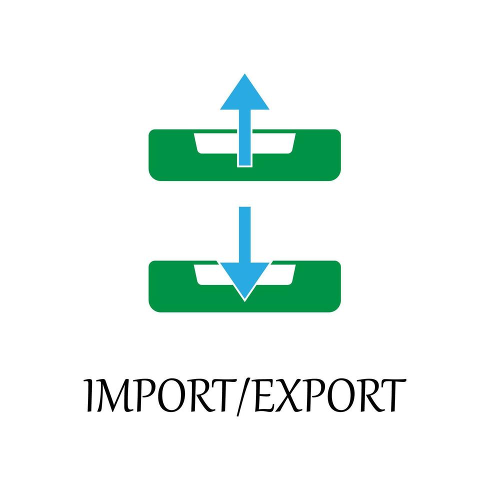 farbig importieren Export Vektor Symbol Illustration