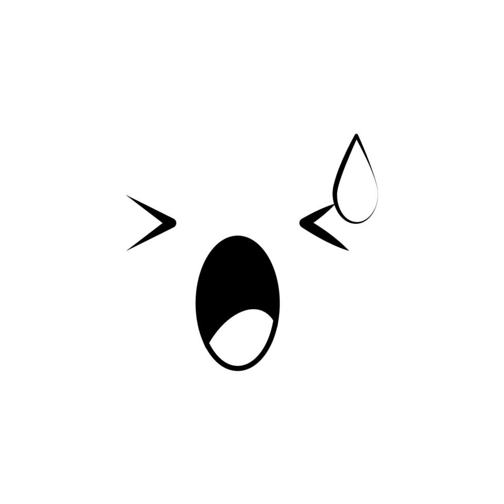 gråta, svettas vektor ikon illustration