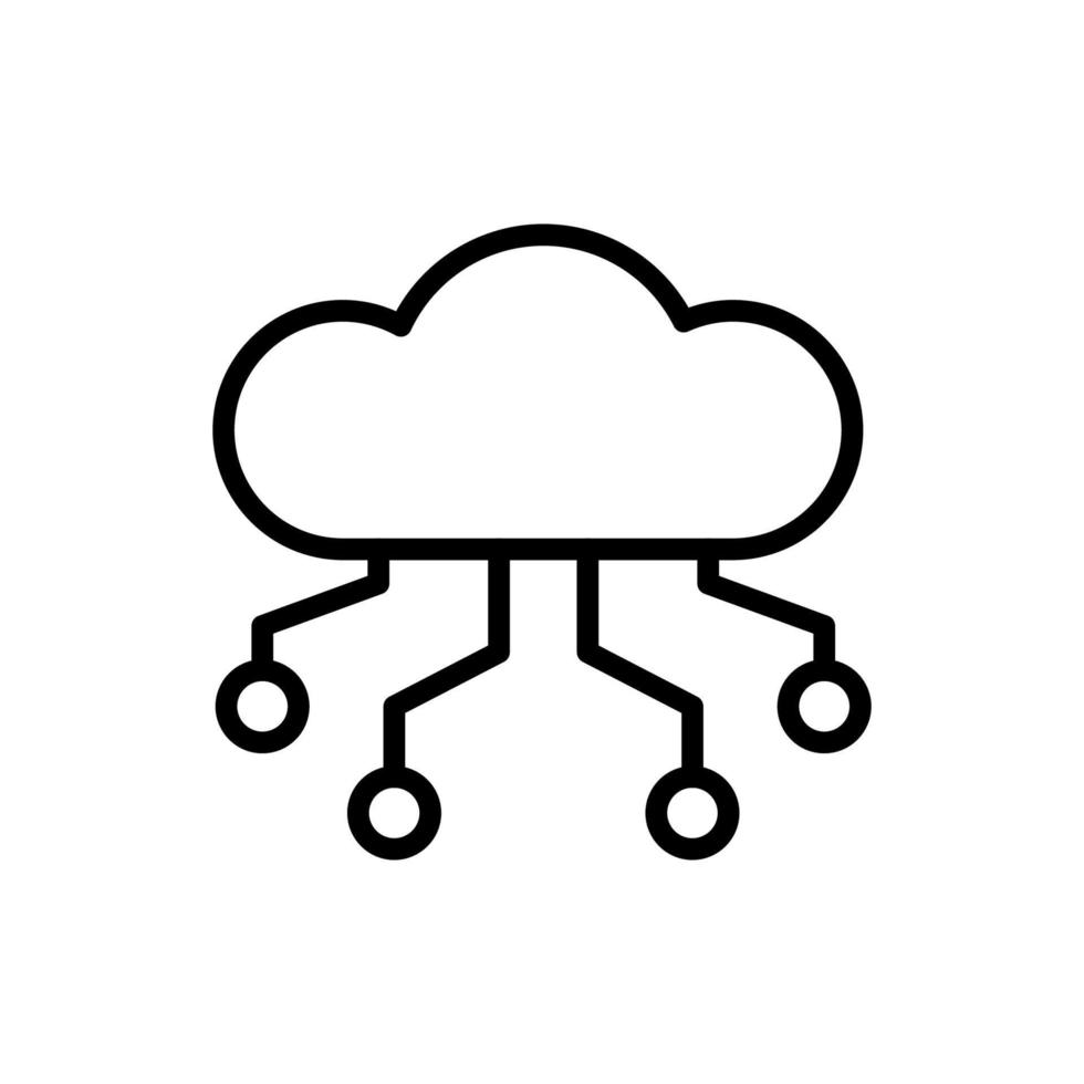 Wolke, Netzwerk Vektor Symbol Illustration