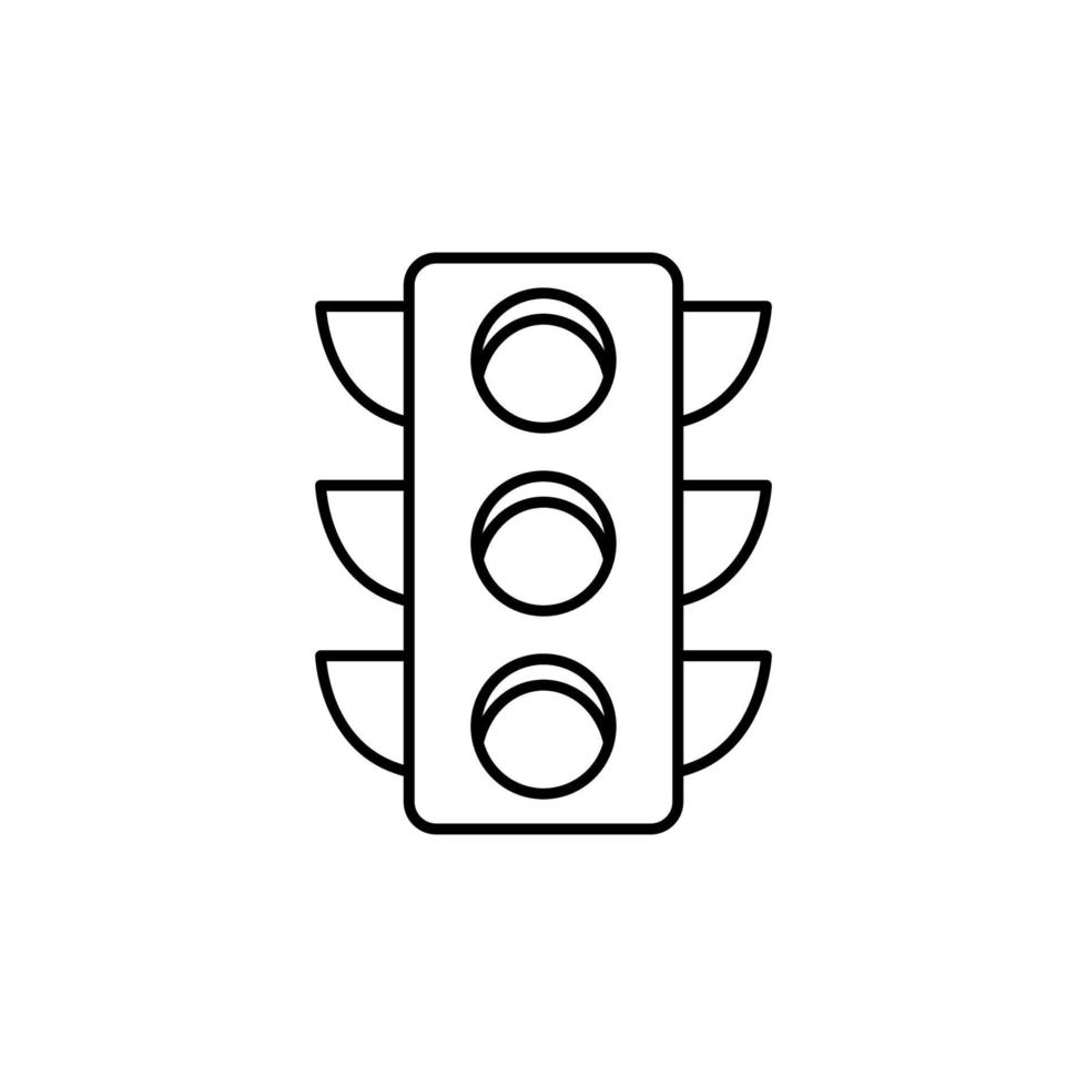 trafik ljus, bil vektor ikon illustration