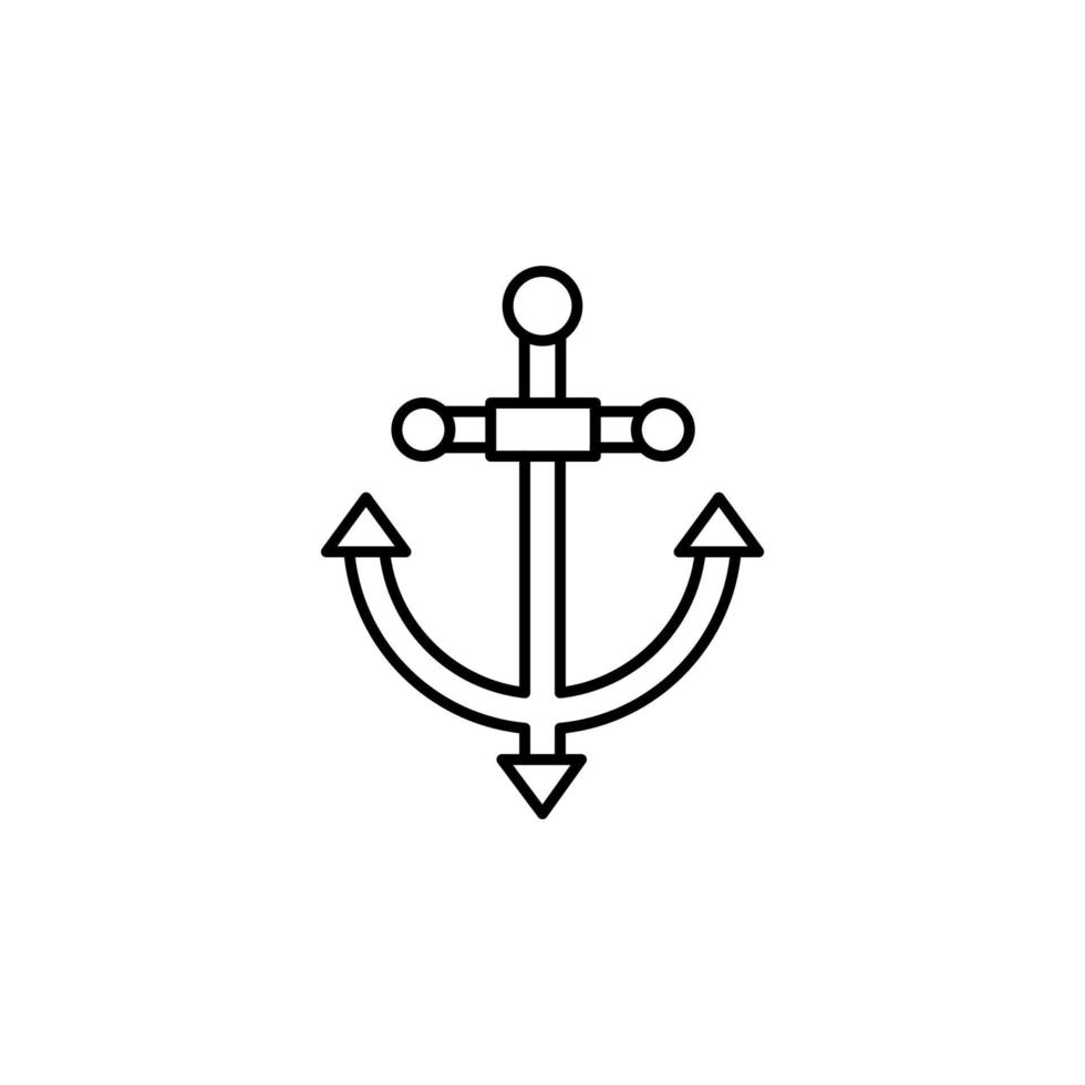 Anker, reisen, Meer Vektor Symbol Illustration