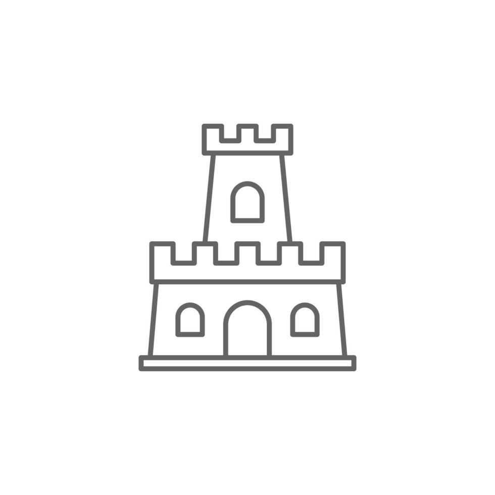 mittelalterlich, Schloss Vektor Symbol Illustration