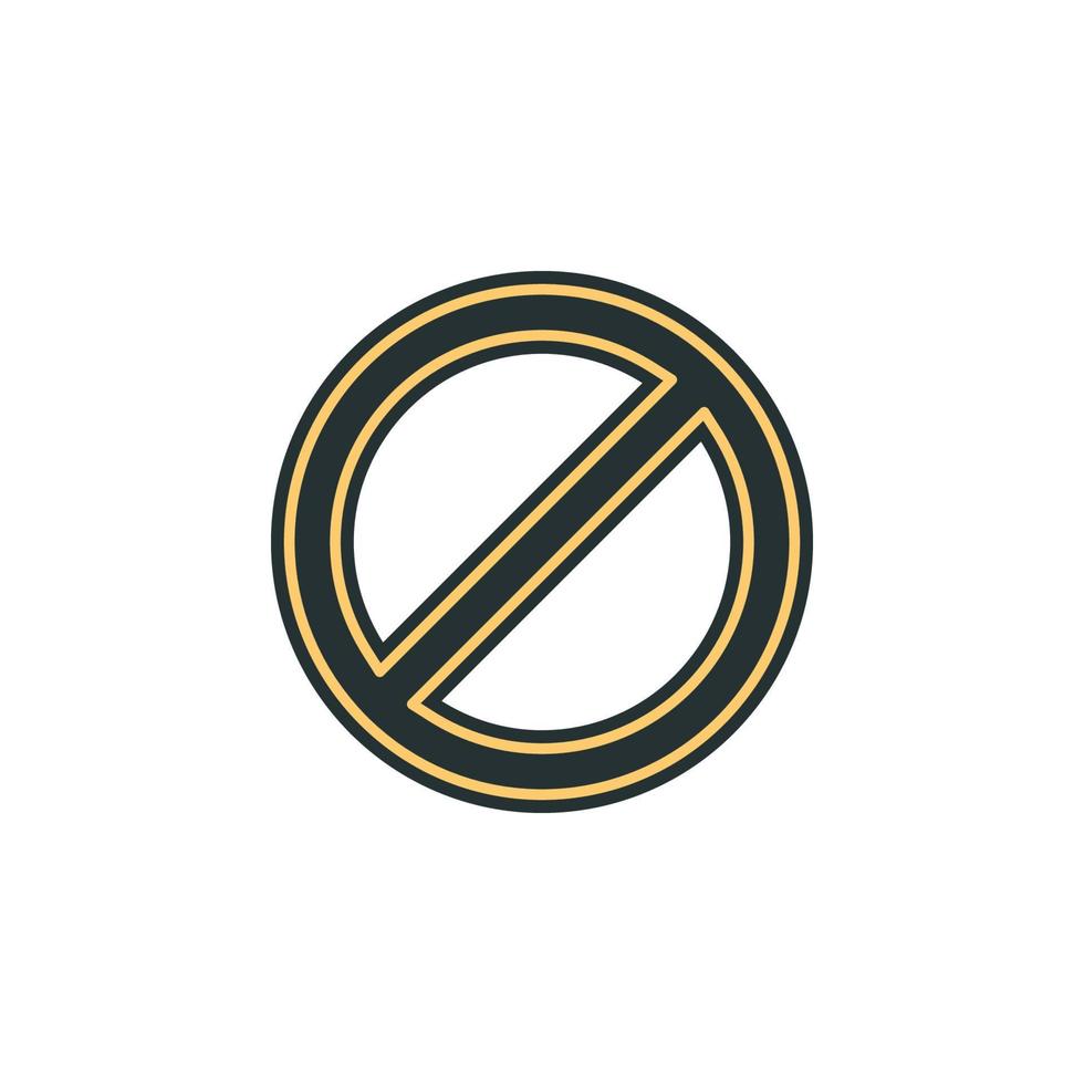 Verbot Vektor Symbol Illustration