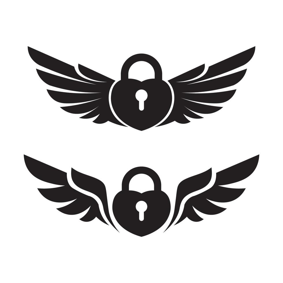 Schlüssel und sperren Symbol Vorhängeschloss Logo und Symbol Vektor Design