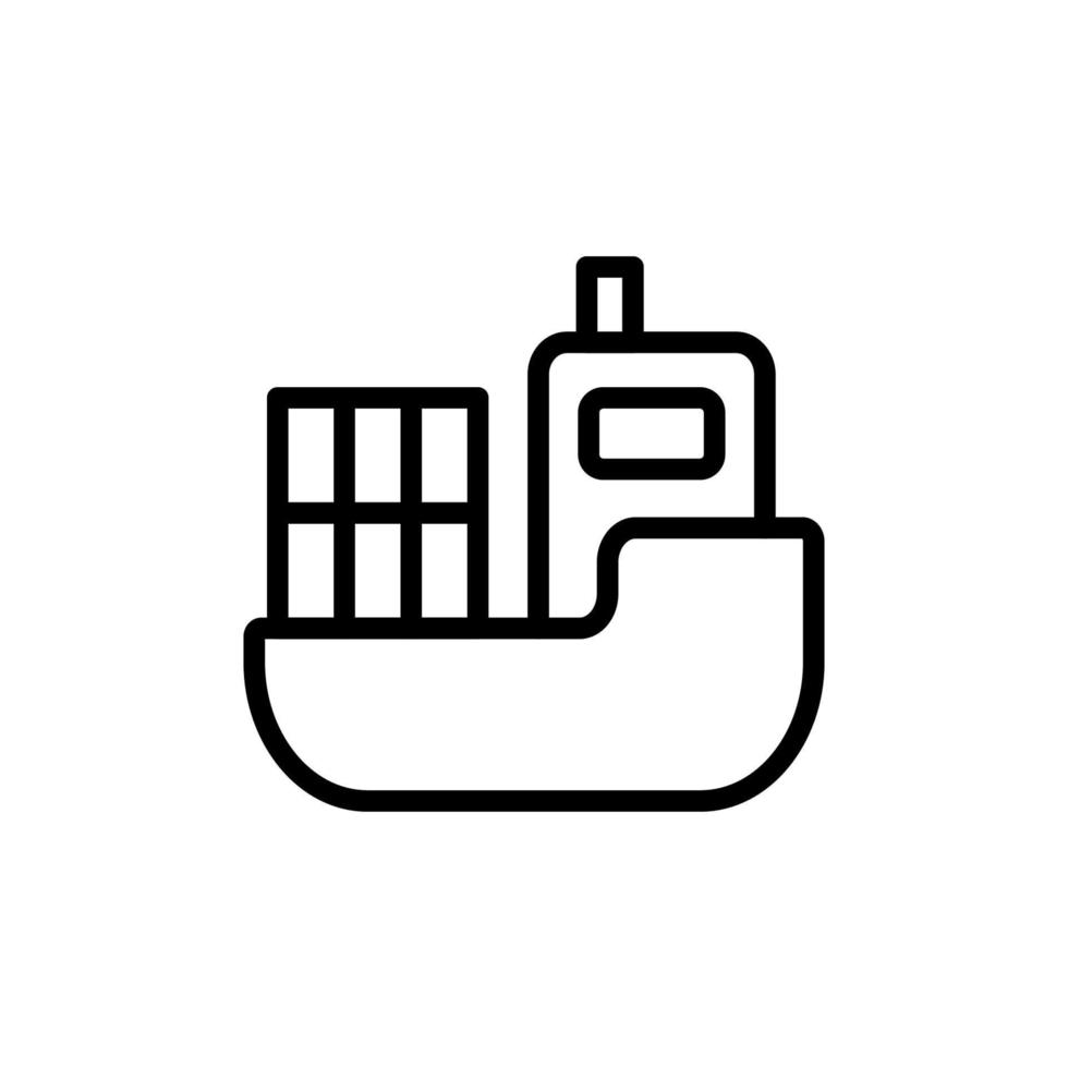 Ladung Boot, Herstellung Vektor Symbol Illustration