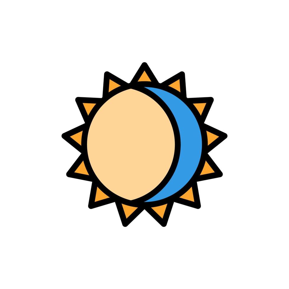 måne Sol vektor ikon illustration