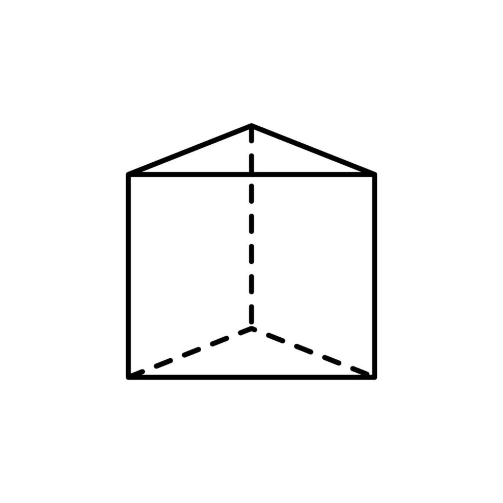 geometrisch Formen, dreieckig Prisma Vektor Symbol Illustration