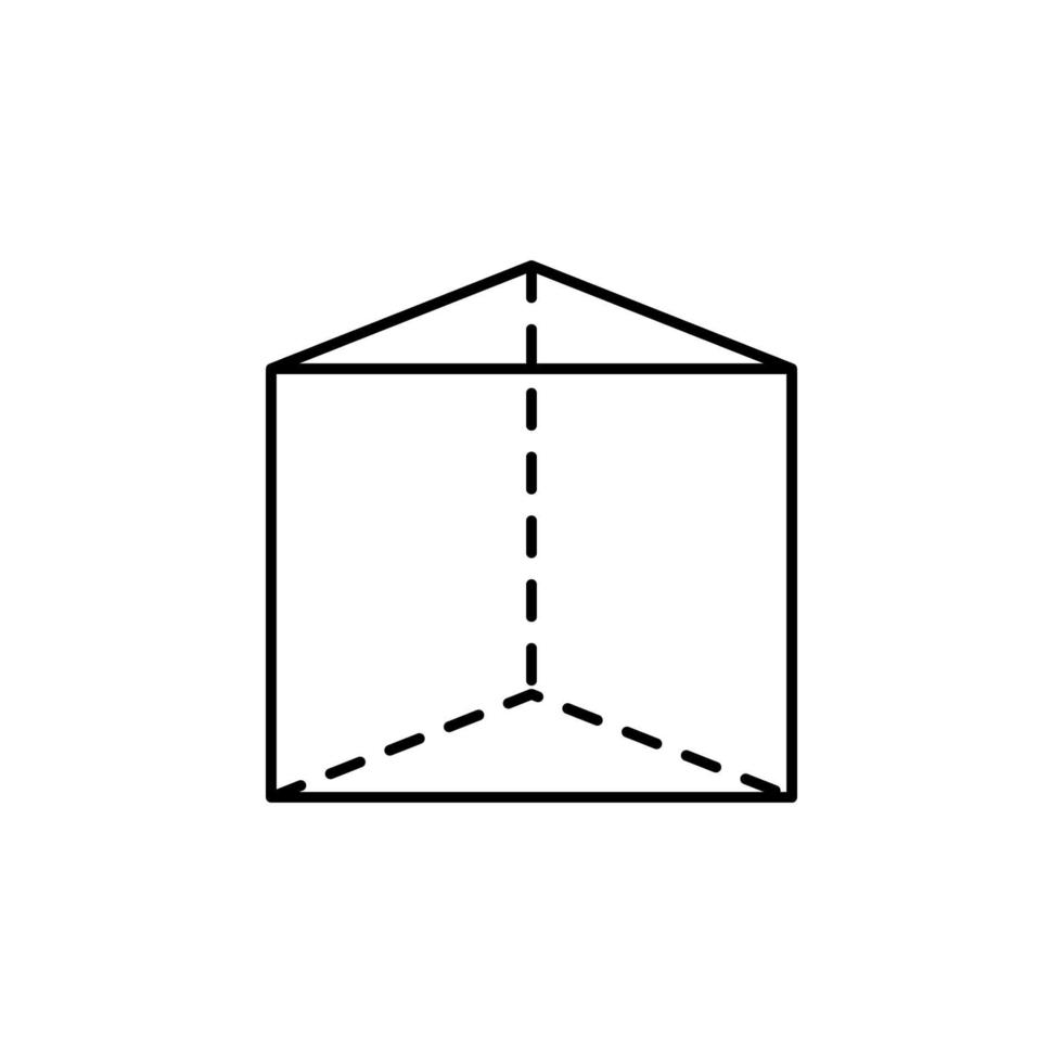 geometrisk former, triangel- prisma vektor ikon illustration