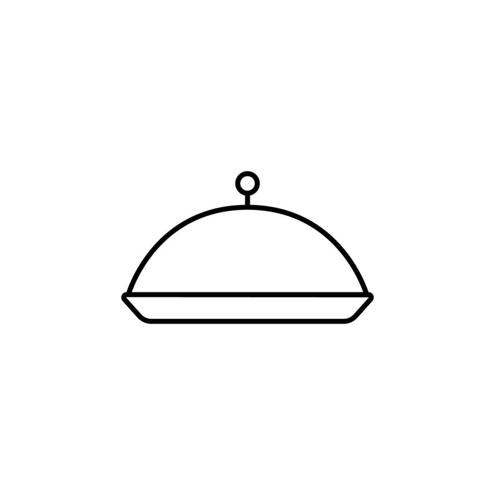 Restaurant Tablett Vektor Symbol Illustration