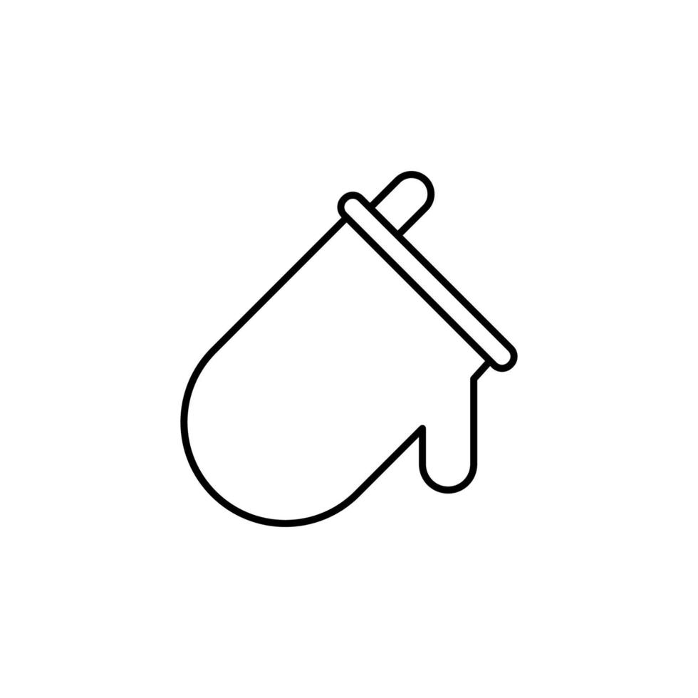 ein Handschuh zum ein Grill Vektor Symbol Illustration
