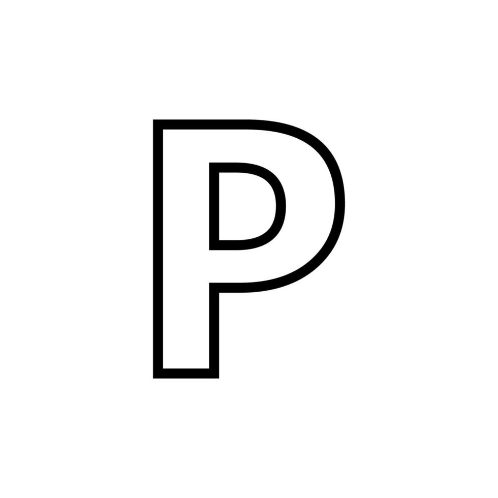 Parkplatz Zeichen Vektor Symbol Illustration