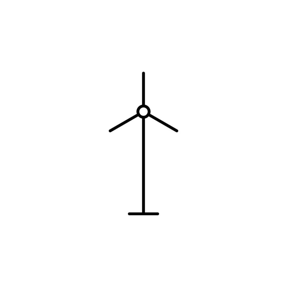Windmühle Gliederung Vektor Symbol Illustration