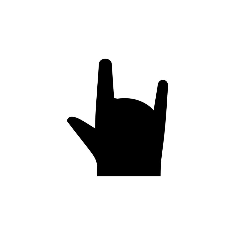 Hand, Finger, Geste, singen von das Hörner Vektor Symbol Illustration