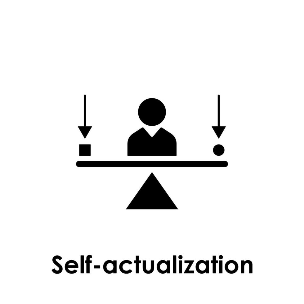 Geschäftsmann, Selbstaktualisierung, Motivation Vektor Symbol Illustration