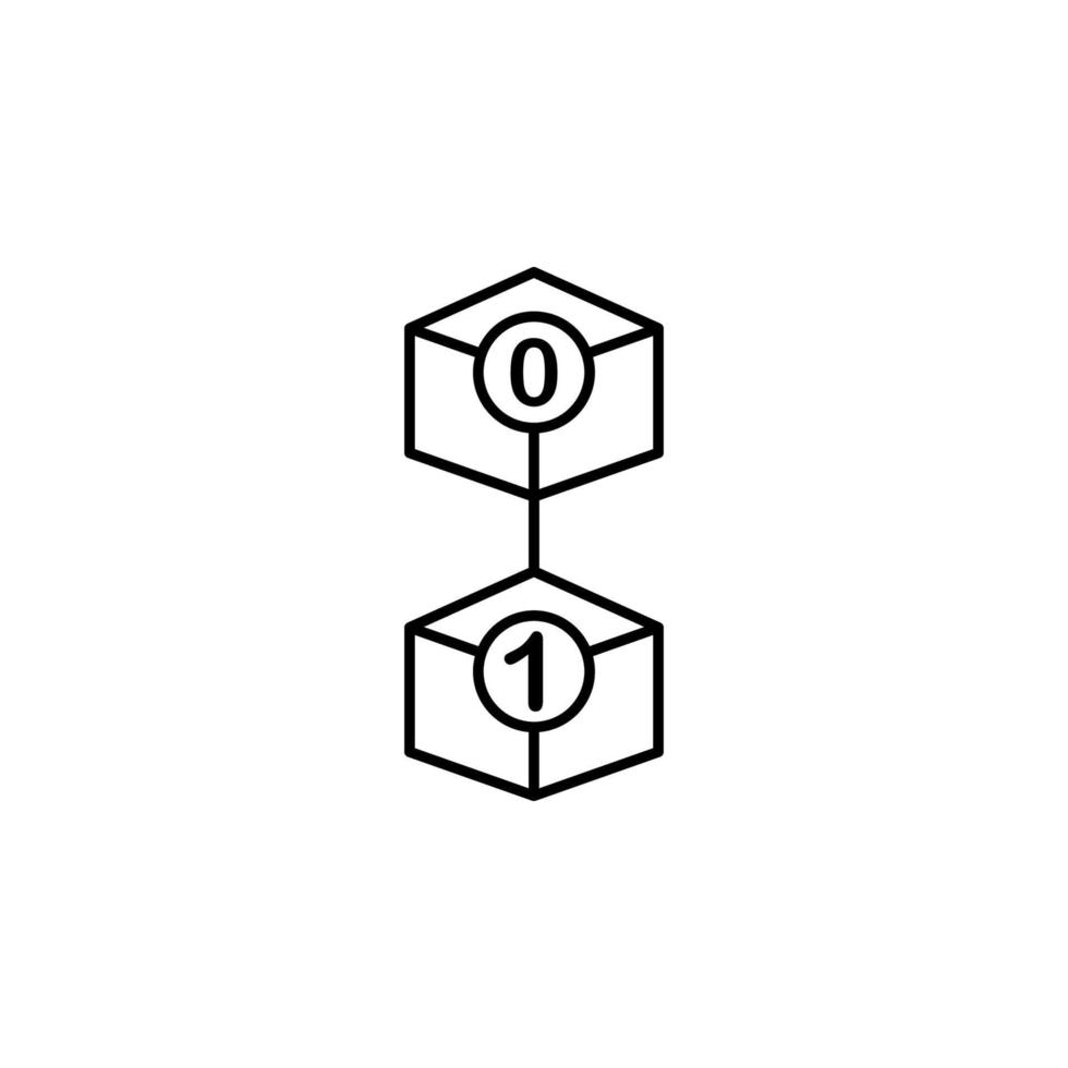 Genesis, Block Kette Vektor Symbol Illustration