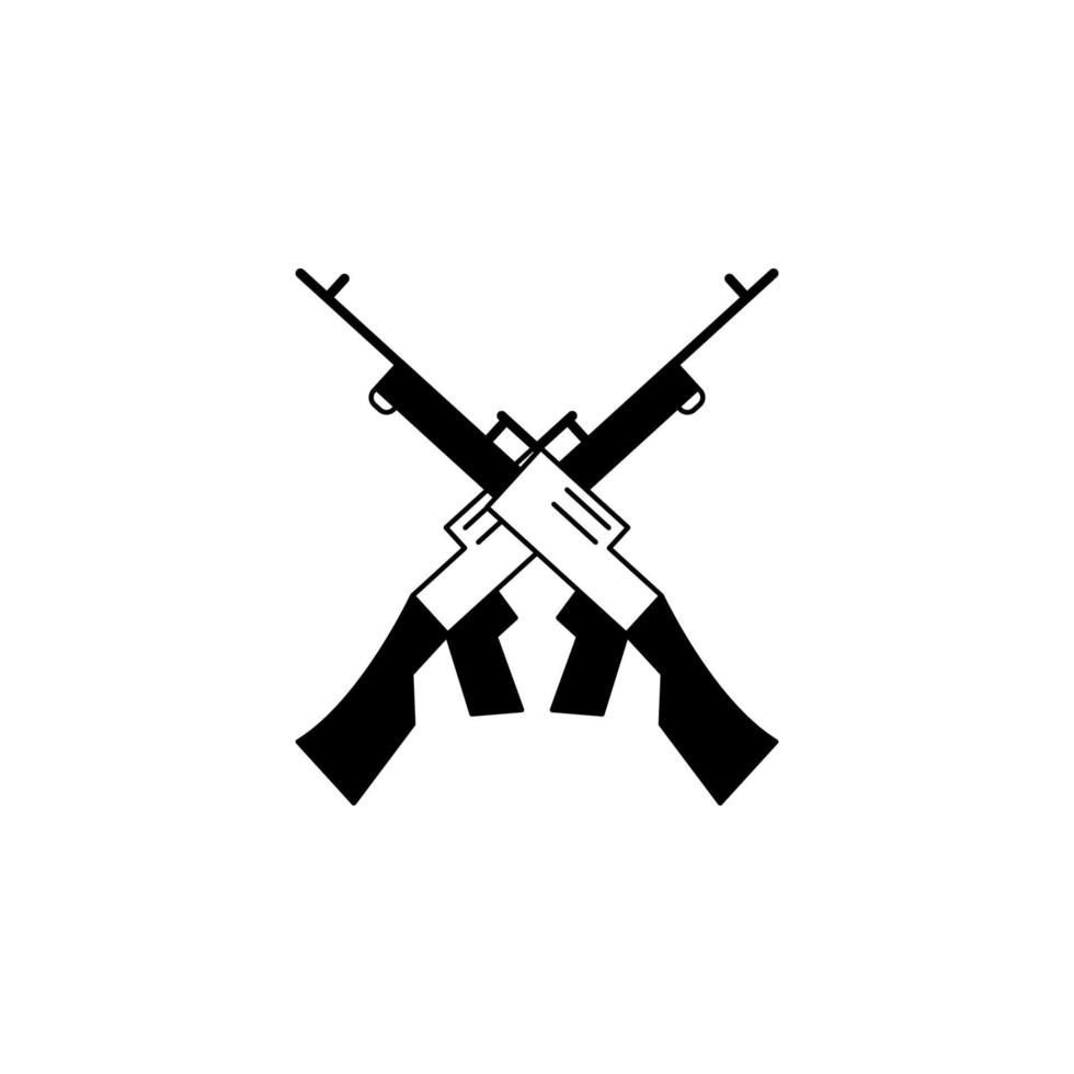 Kampf Gewehr Vektor Symbol Illustration