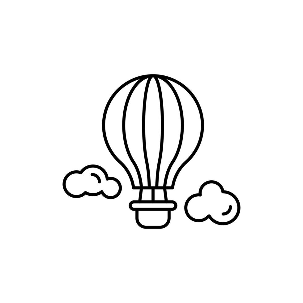 varm luft ballong, resa vektor ikon illustration
