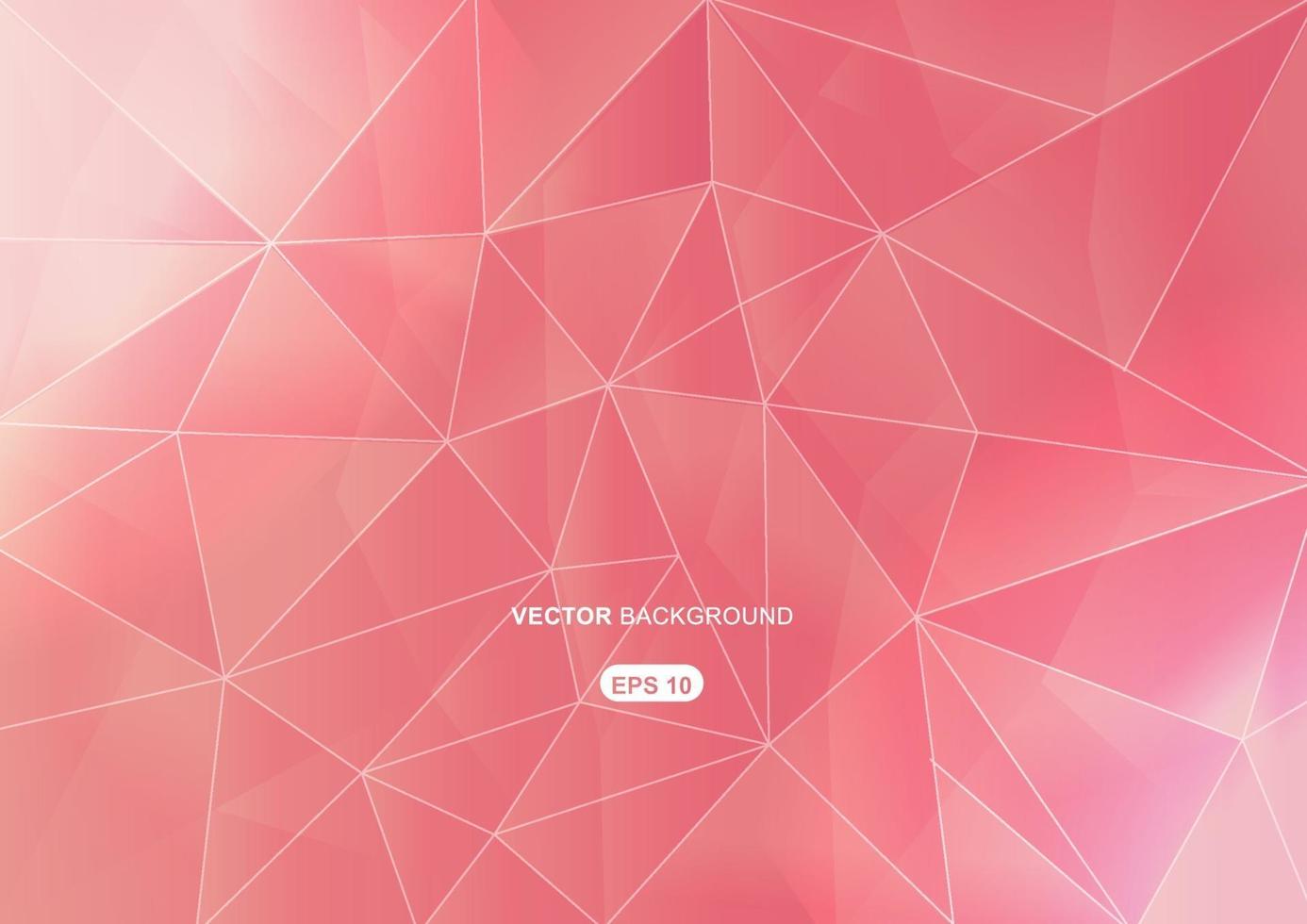 rosa abstrakter geometrischer Hintergrund mit Polygonen vektor