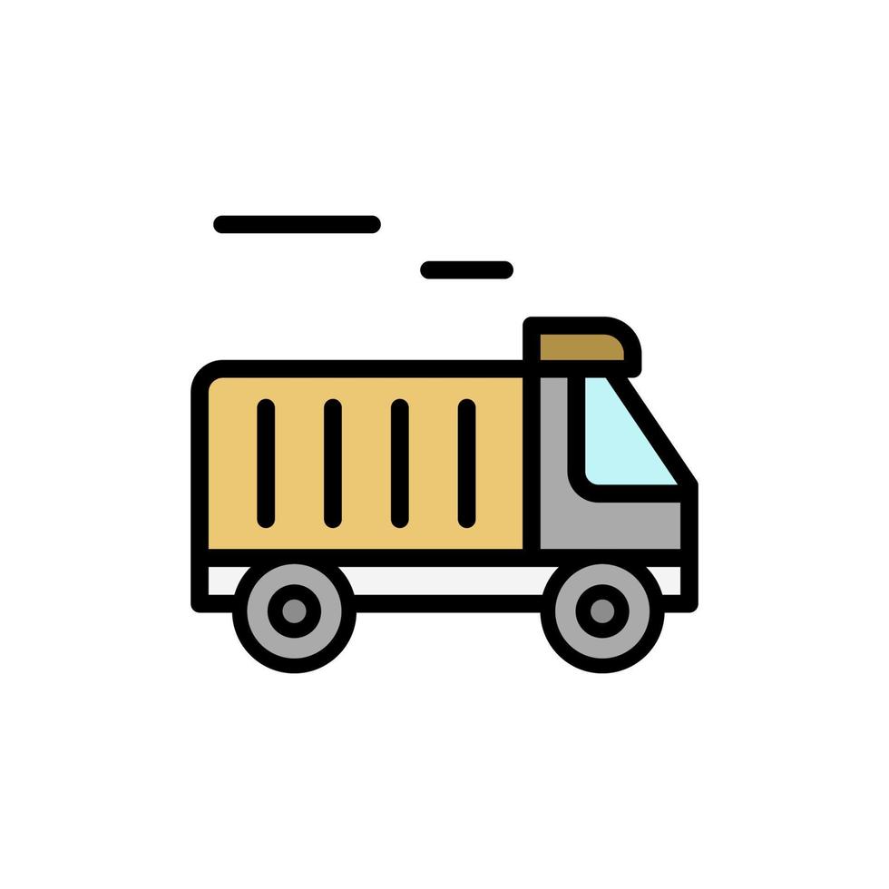 Lieferung LKW, Herstellung Vektor Symbol Illustration