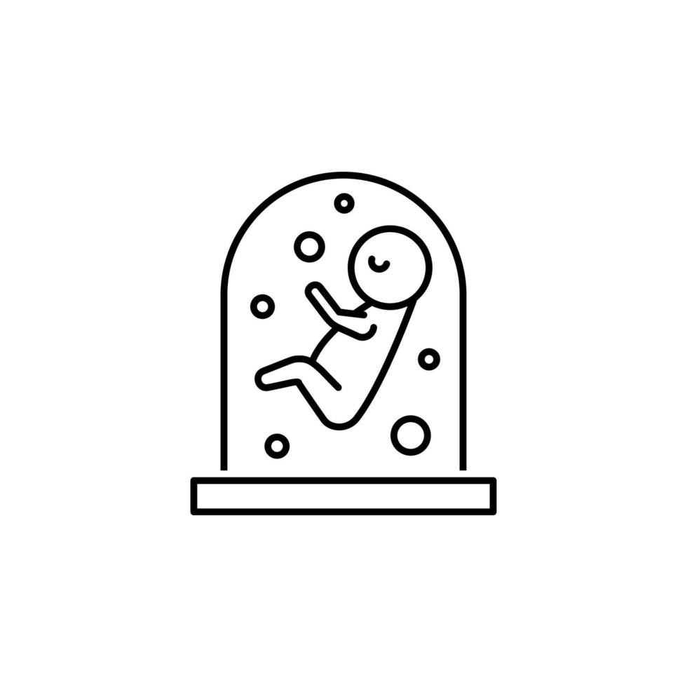 medizinisch Technologie, Embryo Vektor Symbol Illustration