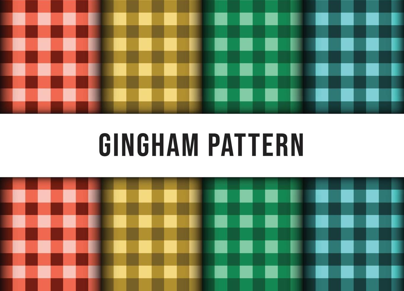 ställa in samling av rutig gingham linje bordsduk sömlösa mönster. premium vektor