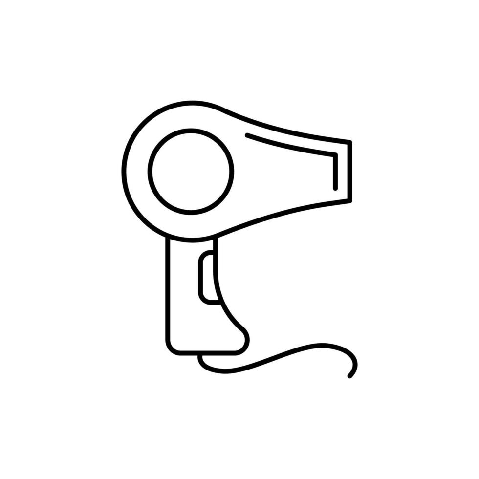 Haar Trockner, Technologie Vektor Symbol Illustration