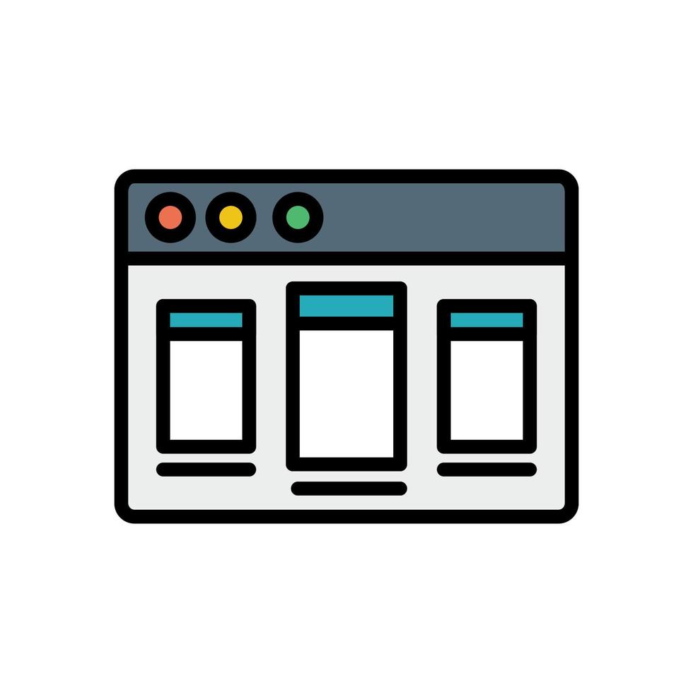 webbläsare, webb webbplats, gränssnitt vektor ikon illustration