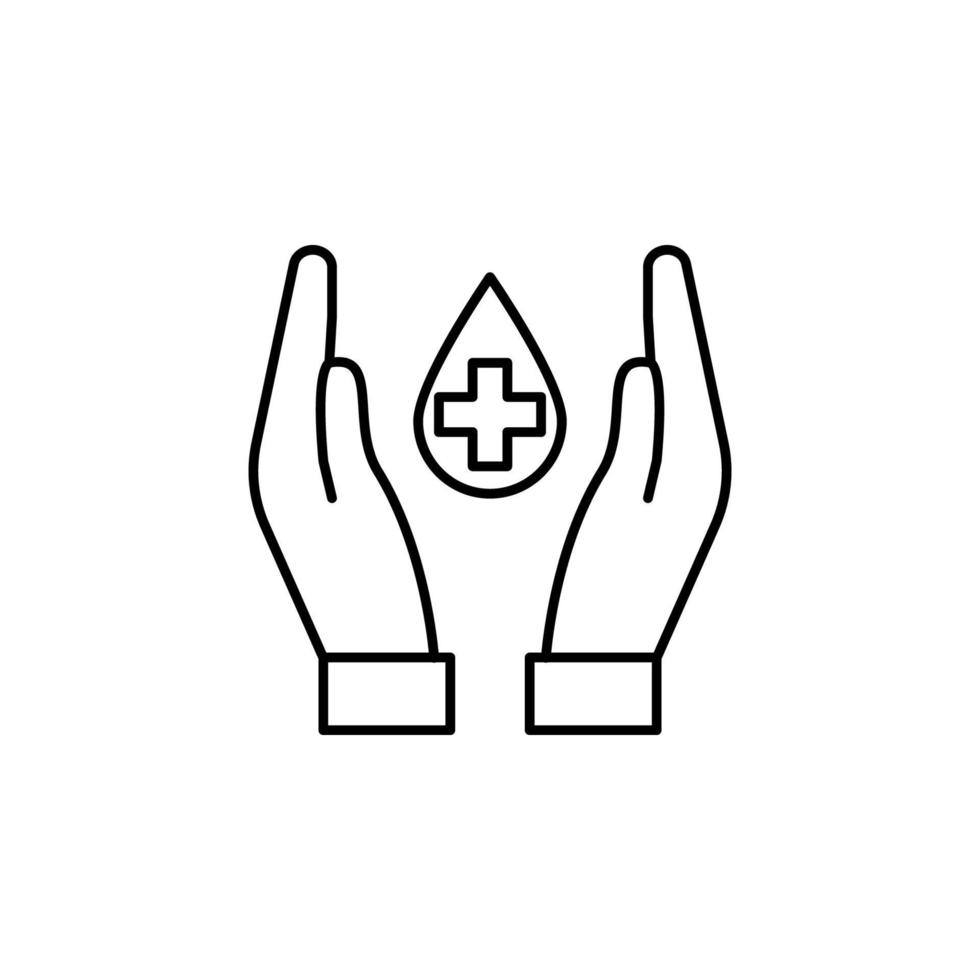 Blut Spende, Pflege Vektor Symbol Illustration