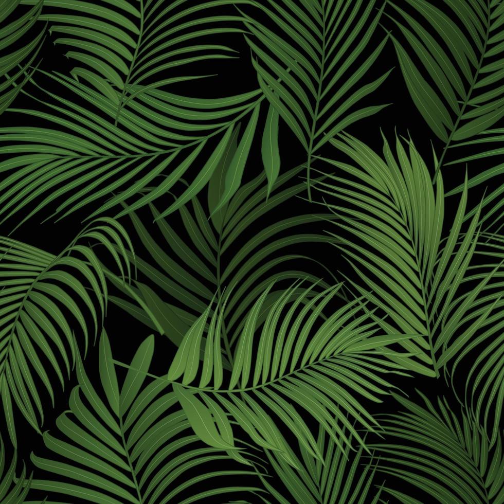 palmblad vektor sömlösa mönster