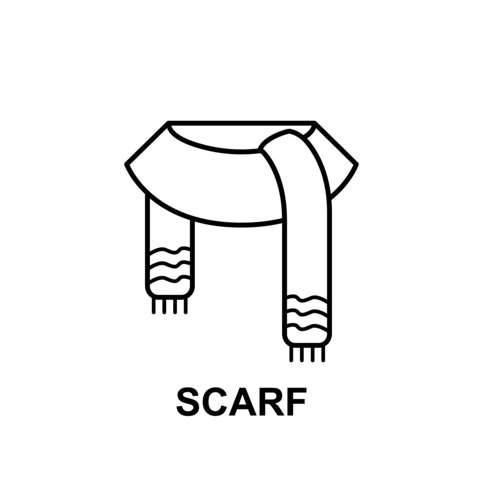 scarf vektor ikon illustration