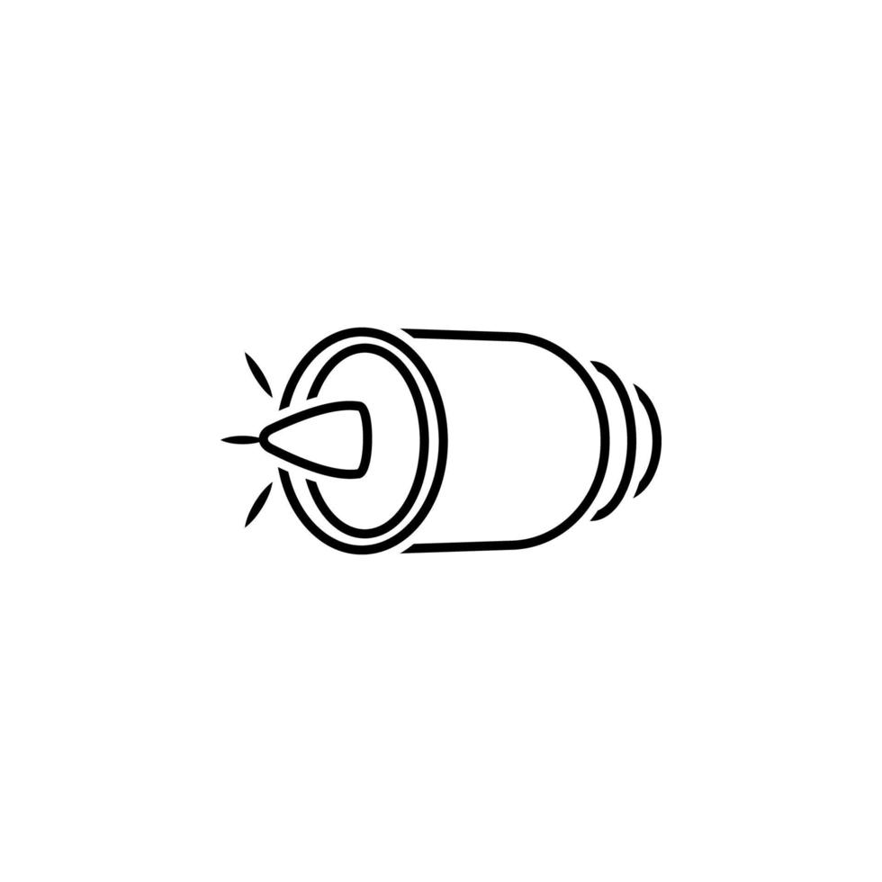 Jet, Ebene, Klang Vektor Symbol Illustration