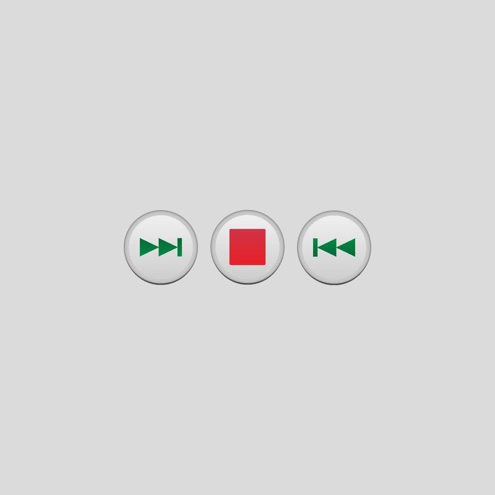 musik Spår kontrollera knapp färgad vektor ikon illustration