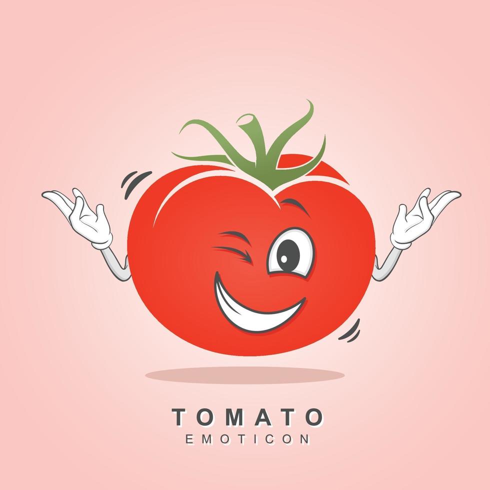 Tomaten-Charakter-Design-Vektor vektor