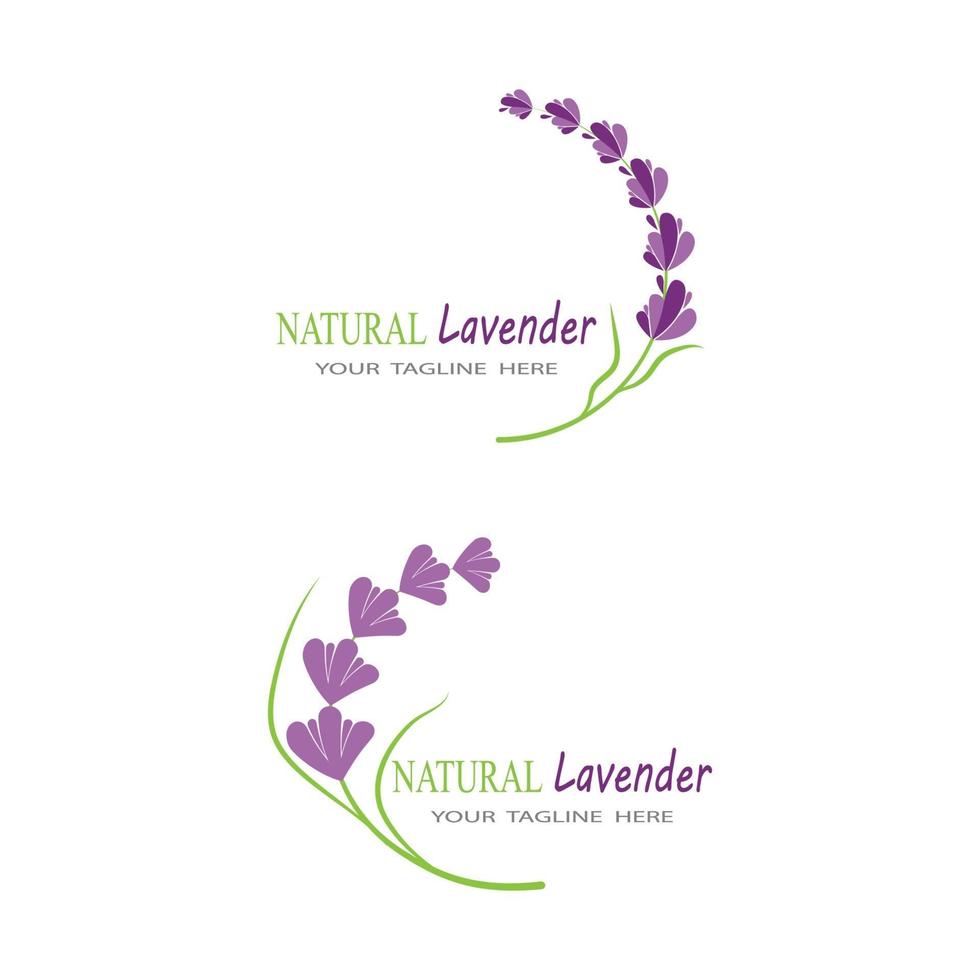 lavendel logotyp mall vektor symbol natur