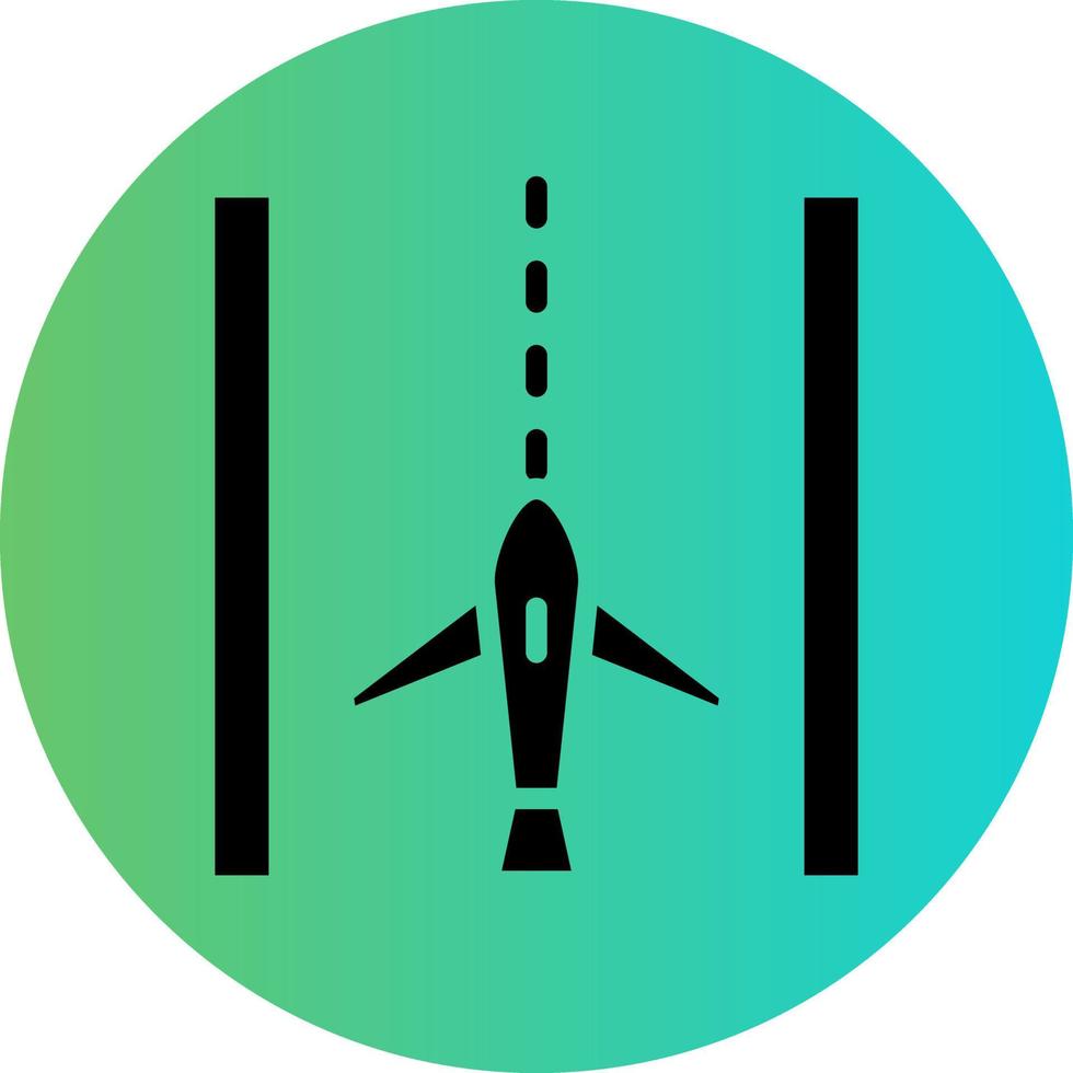 Landebahn-Vektor-Icon-Design vektor