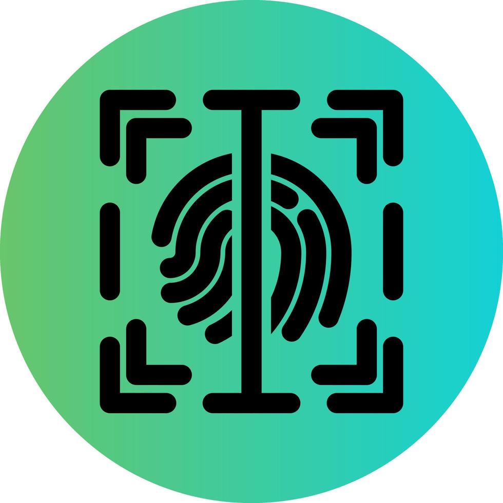 Fingerabdruck-Scanner-Vektor-Icon-Design vektor