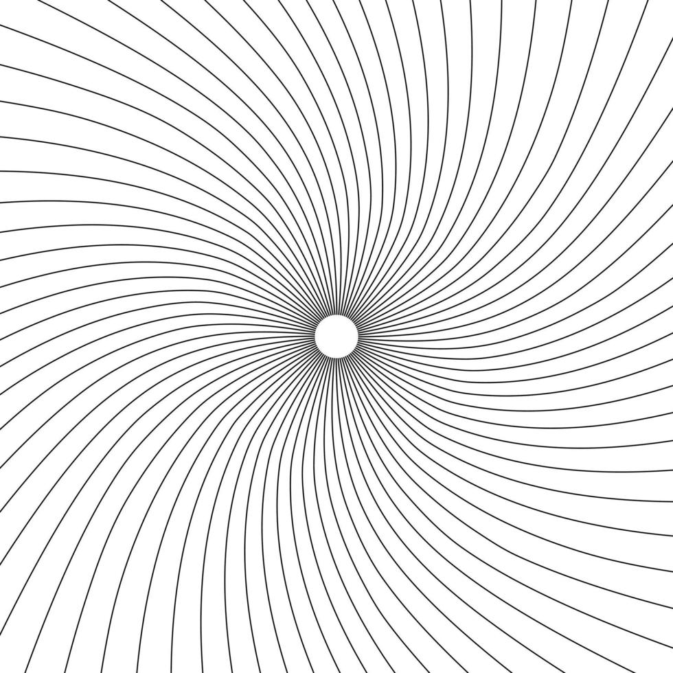 koncentrisk cirkel. illustration för ljudvåg. abstrakt cirkelmönster. svartvitt grafik vektor