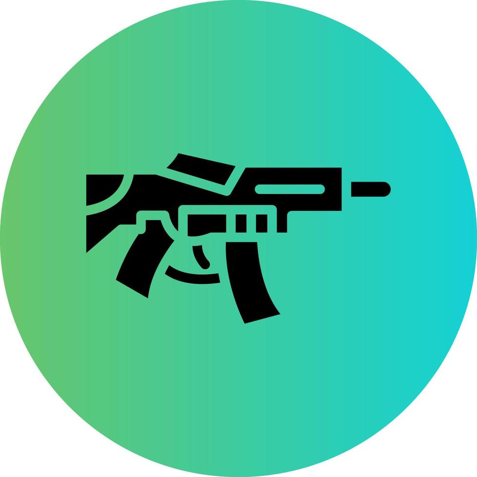 Maschine Gewehr Vektor Symbol Design