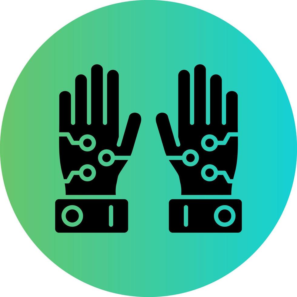 kabelgebundene Handschuhe Vektor-Icon-Design vektor