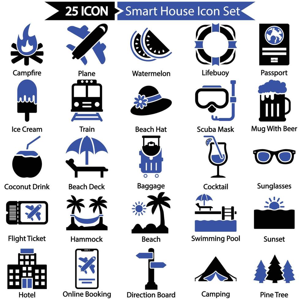 Sommer Icon Set vektor